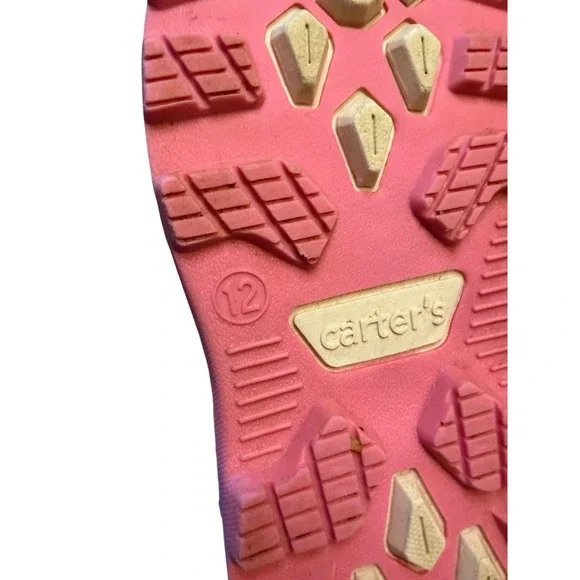 Carters Kids Snow Boots Quilted Gray Pink Laces Faux Fur Lined Winter‎ Size 12 - Picture 11 of 13
